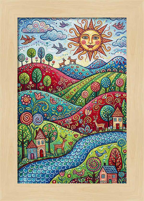 Serene Folk Landscape