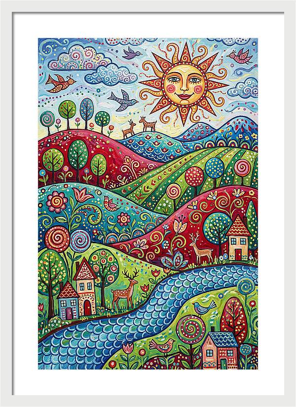 Serene Folk Landscape