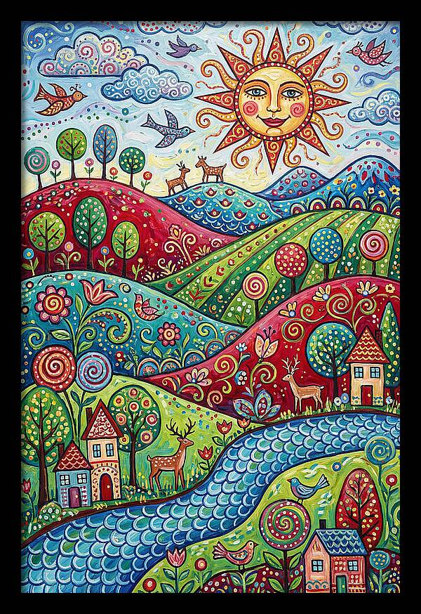 Serene Folk Landscape