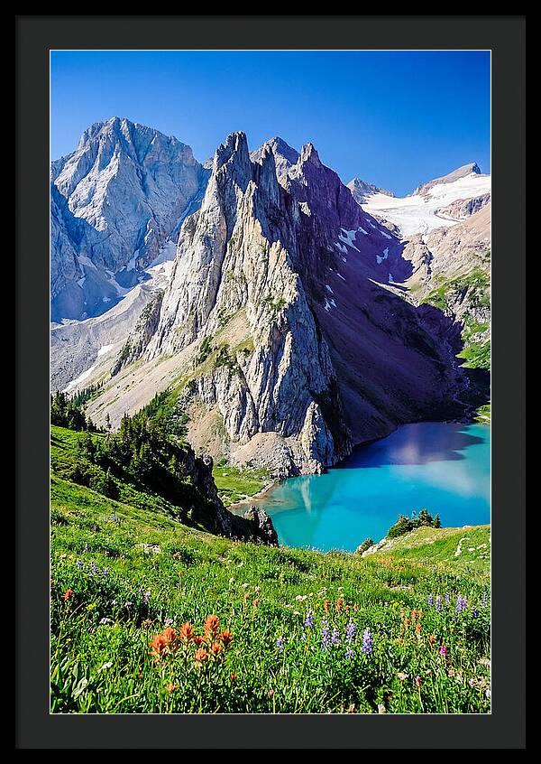 Serene Garden Landscape In Glacier National Park