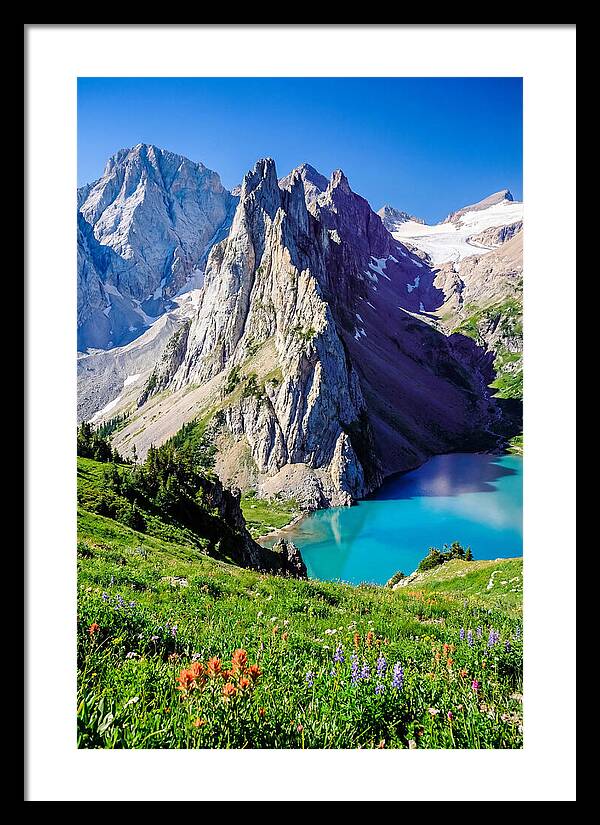 Serene Garden Landscape In Glacier National Park