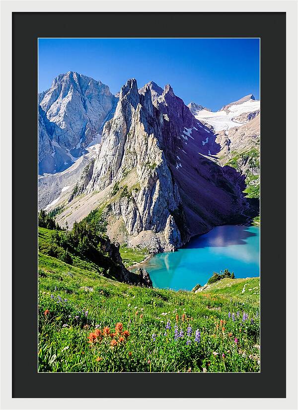 Serene Garden Landscape In Glacier National Park