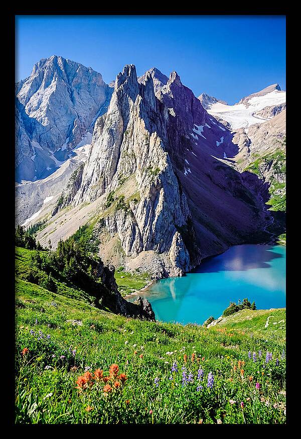 Serene Garden Landscape In Glacier National Park
