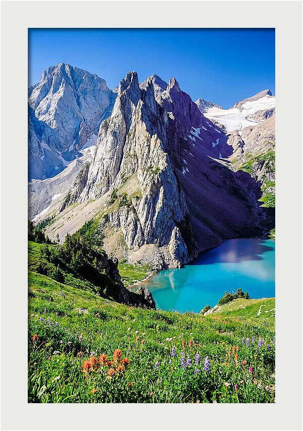 Serene Garden Landscape In Glacier National Park