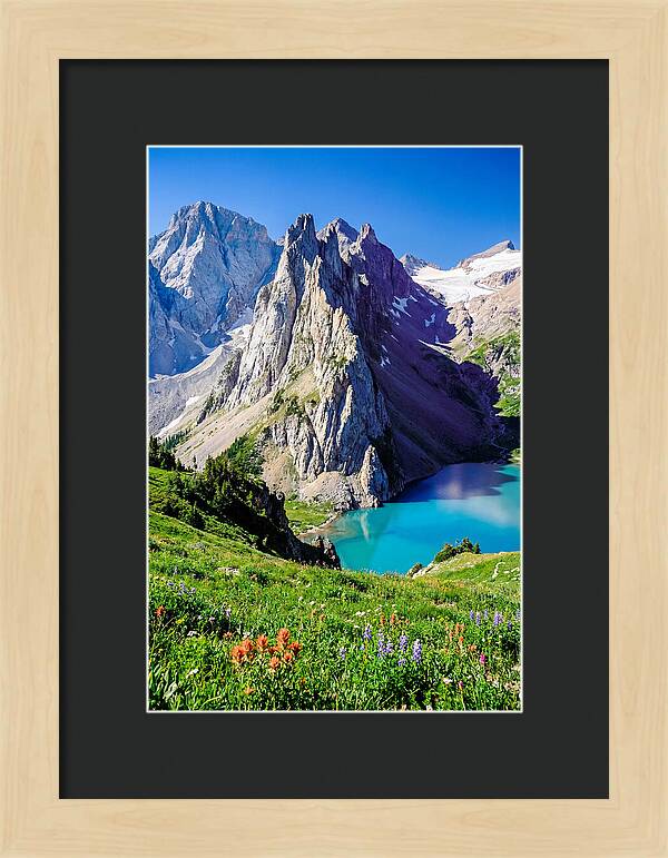 Serene Garden Landscape In Glacier National Park