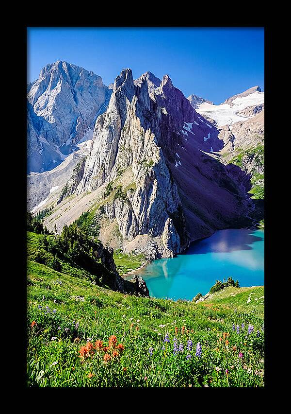 Serene Garden Landscape In Glacier National Park