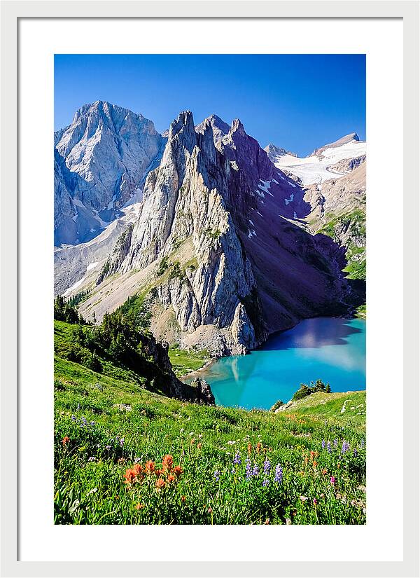 Serene Garden Landscape In Glacier National Park