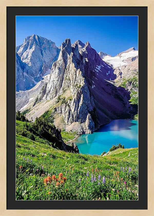 Serene Garden Landscape In Glacier National Park