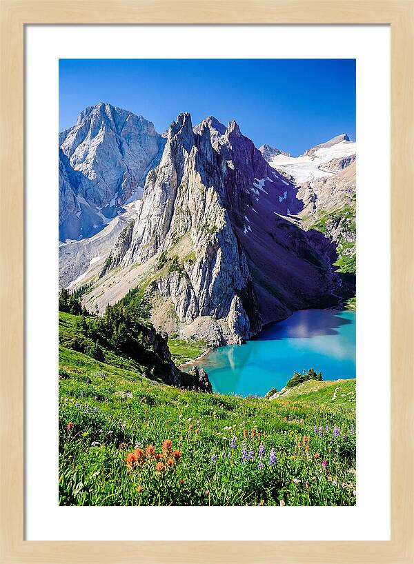 Serene Garden Landscape In Glacier National Park