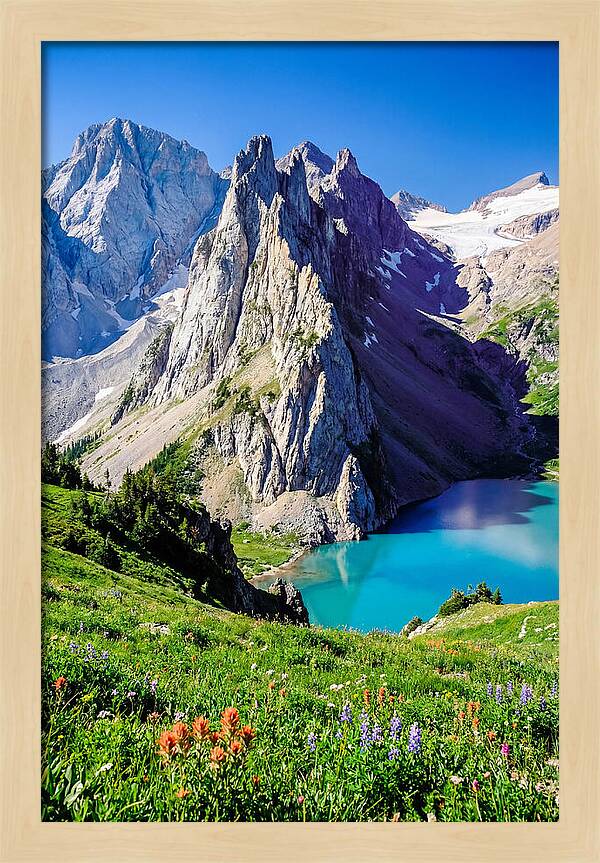 Serene Garden Landscape In Glacier National Park