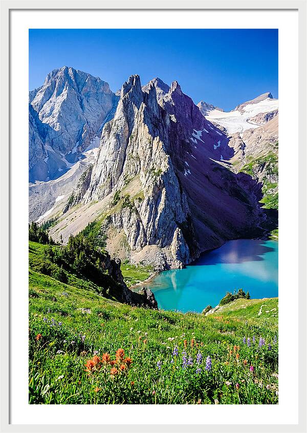 Serene Garden Landscape In Glacier National Park