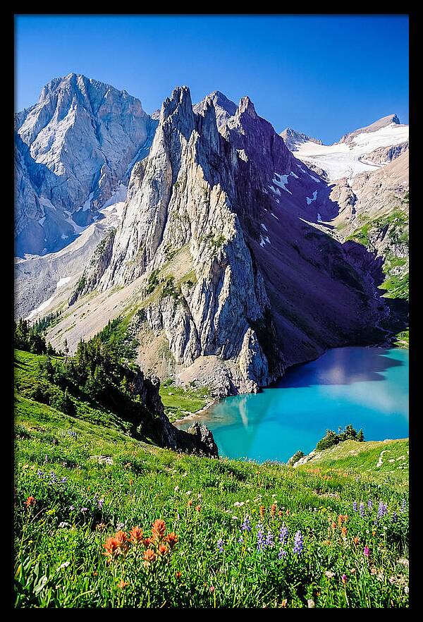 Serene Garden Landscape In Glacier National Park