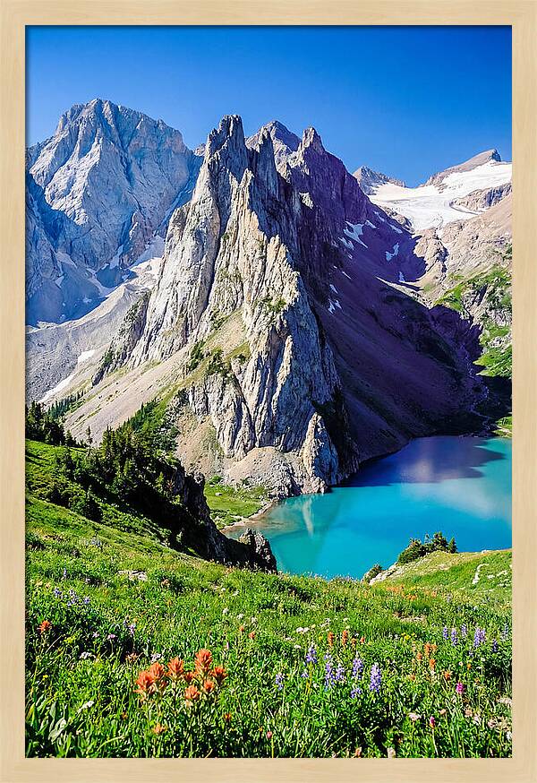 Serene Garden Landscape In Glacier National Park