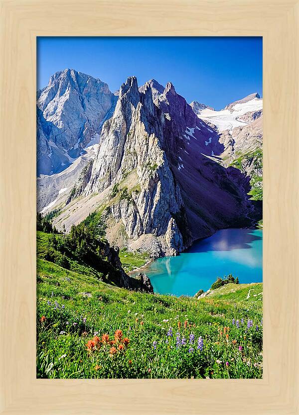 Serene Garden Landscape In Glacier National Park