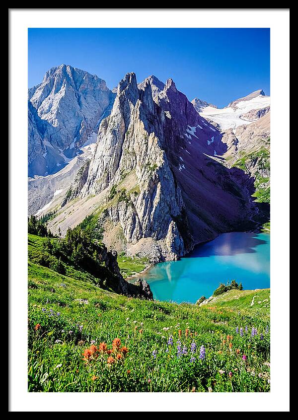 Serene Garden Landscape In Glacier National Park