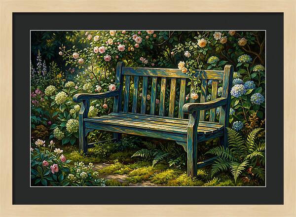 Serene Garden Retreat Amidst Blossoms