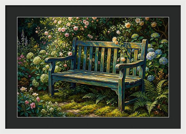 Serene Garden Retreat Amidst Blossoms