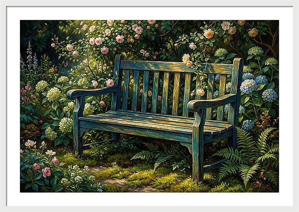 Serene Garden Retreat Amidst Blossoms