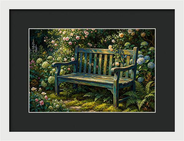 Serene Garden Retreat Amidst Blossoms