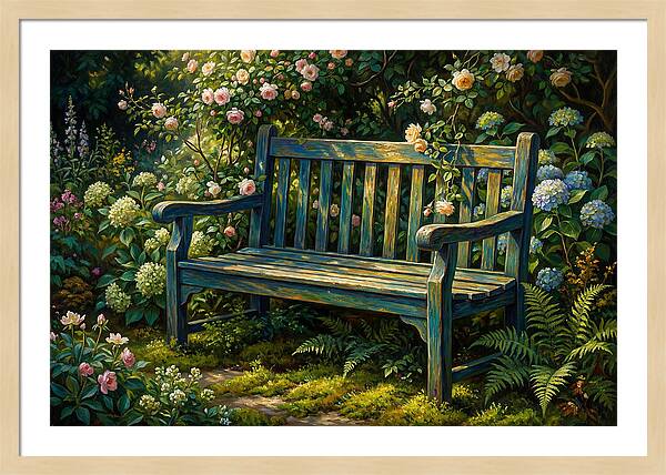 Serene Garden Retreat Amidst Blossoms