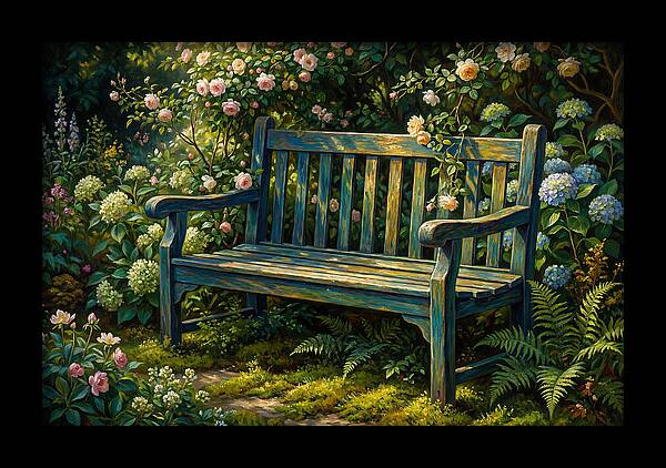 Serene Garden Retreat Amidst Blossoms