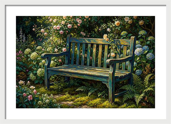 Serene Garden Retreat Amidst Blossoms