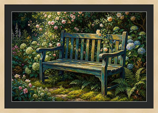 Serene Garden Retreat Amidst Blossoms