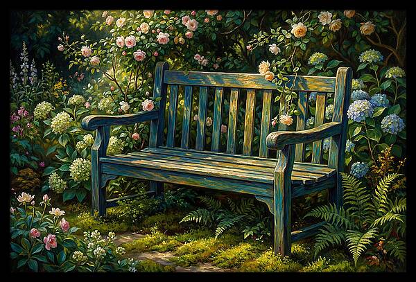 Serene Garden Retreat Amidst Blossoms