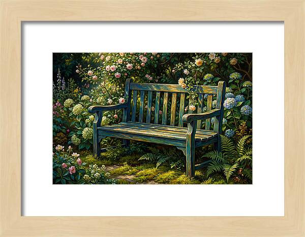 Serene Garden Retreat Amidst Blossoms