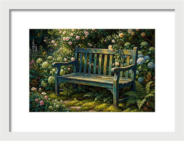 Serene Garden Retreat Amidst Blossoms