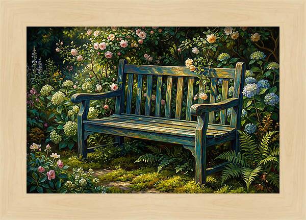 Serene Garden Retreat Amidst Blossoms
