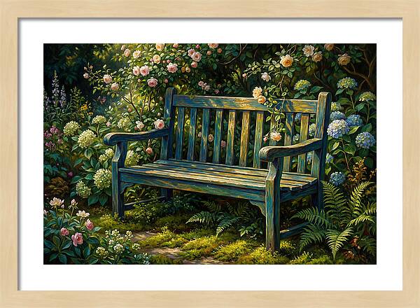 Serene Garden Retreat Amidst Blossoms