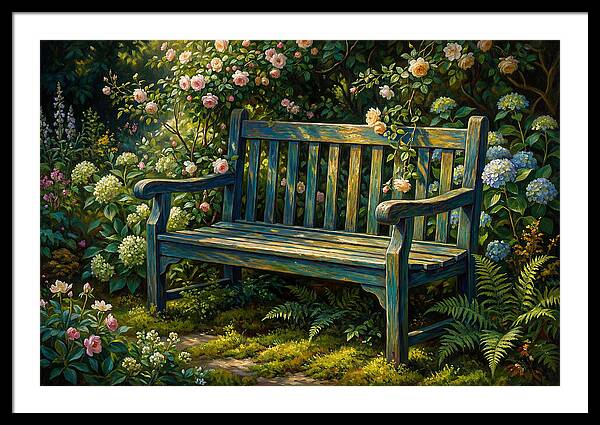 Serene Garden Retreat Amidst Blossoms