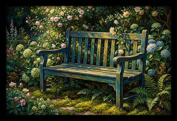 Serene Garden Retreat Amidst Blossoms