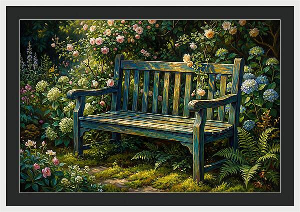 Serene Garden Retreat Amidst Blossoms