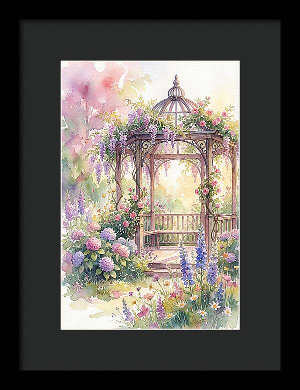 Serene Gazebo Surrounded By Blooms