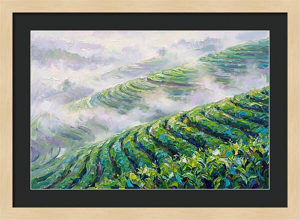 Serene Green Tea Landscapes
