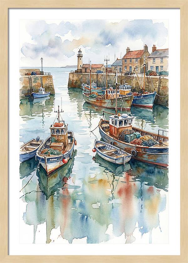 Serene Harbor Reflections
