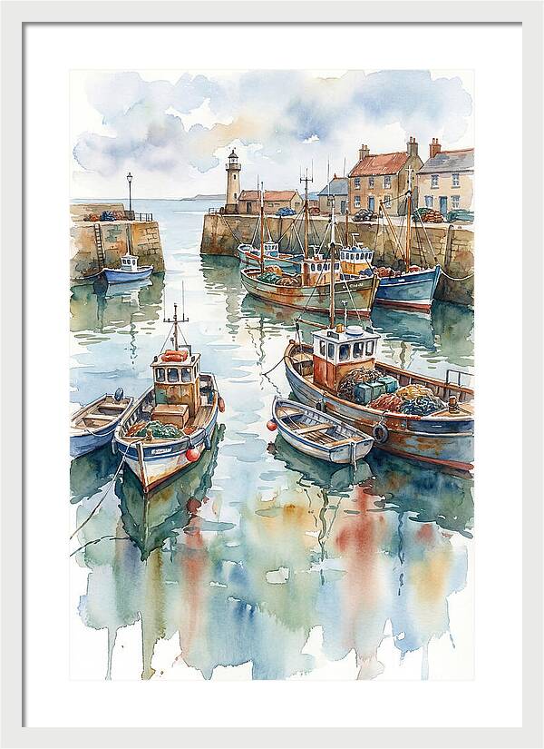 Serene Harbor Reflections