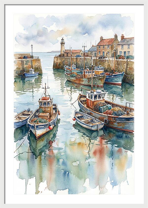 Serene Harbor Reflections