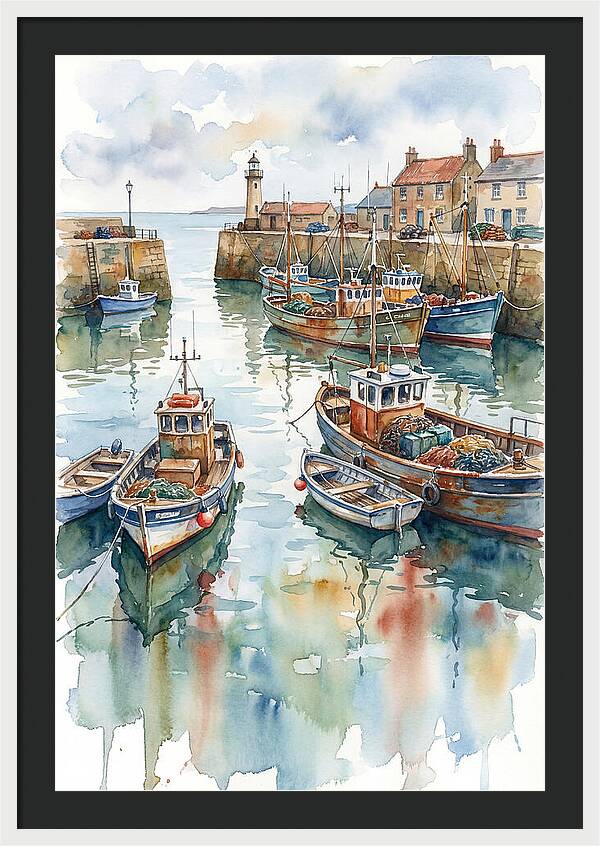 Serene Harbor Reflections