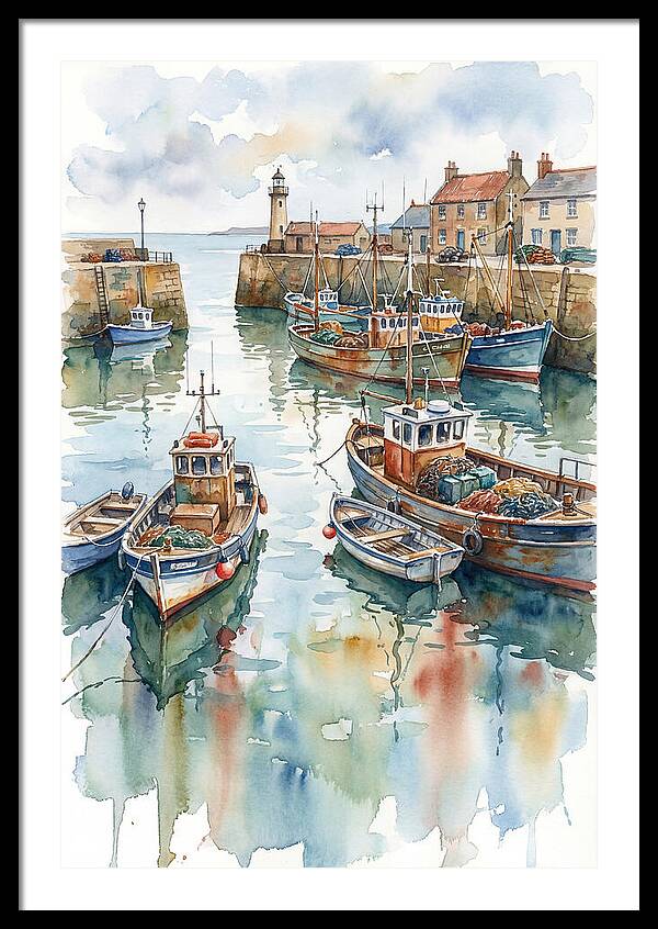 Serene Harbor Reflections