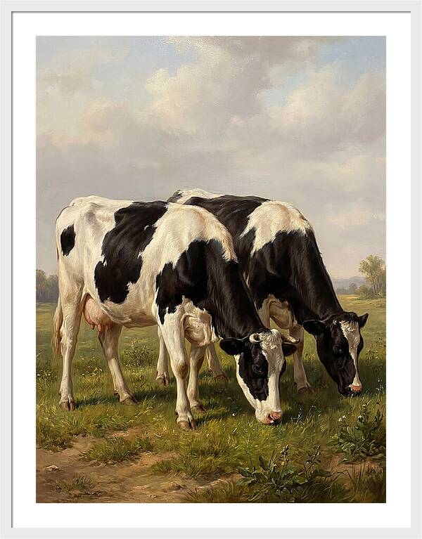 Serene Holstein Cattle In Green Pasture