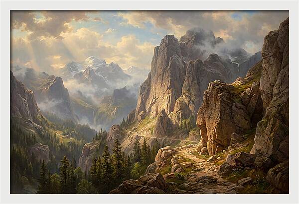 Serene Journey Through Mountains
