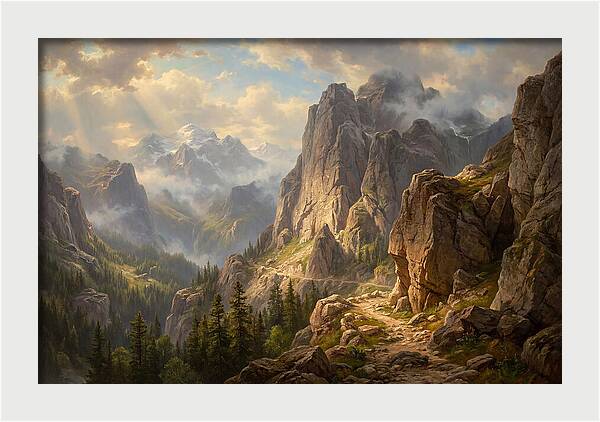 Serene Journey Through Mountains