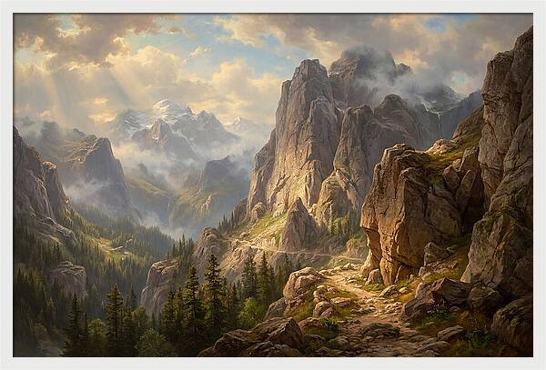 Serene Journey Through Mountains