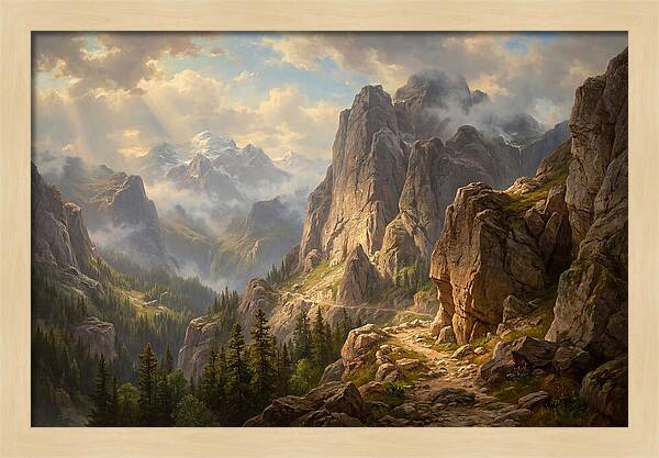Serene Journey Through Mountains
