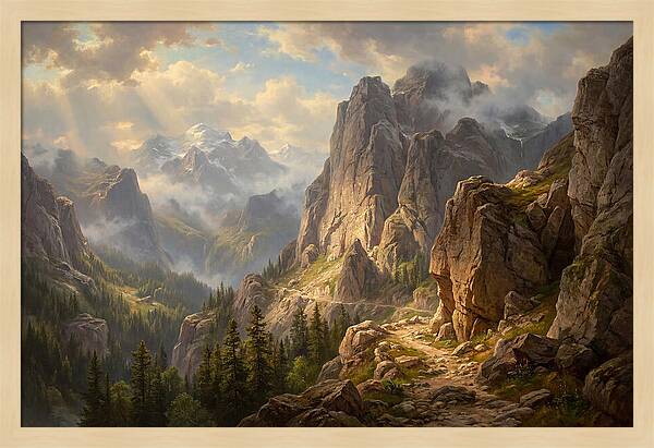 Serene Journey Through Mountains