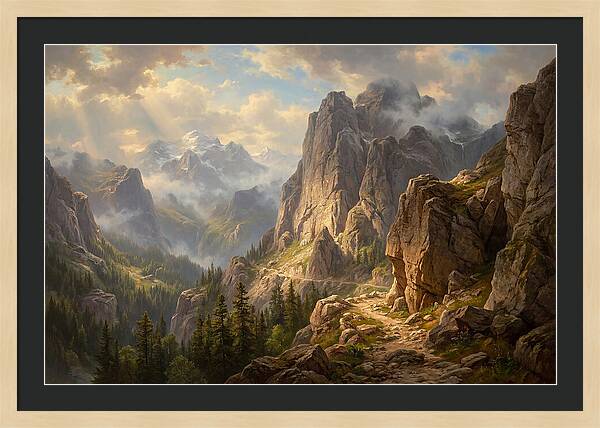 Serene Journey Through Mountains