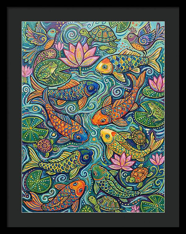 Serene Koi Pond Reflections